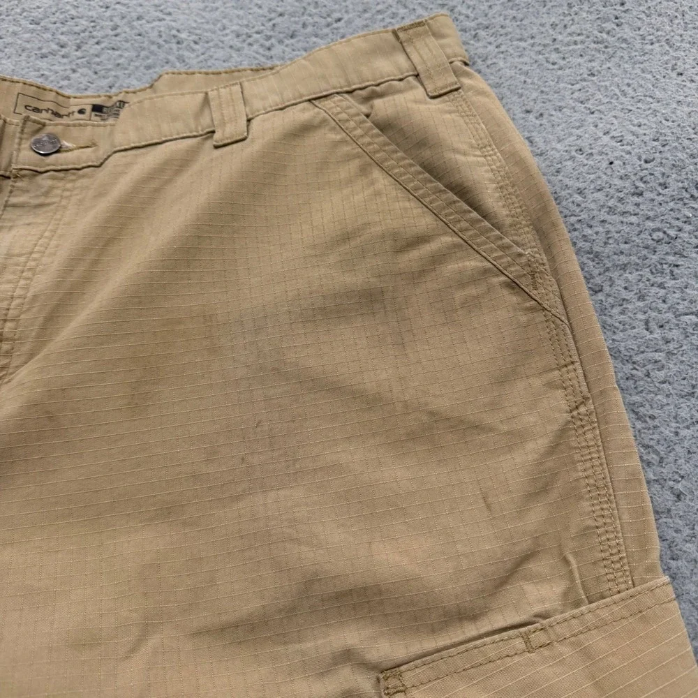 Carhartt Cargo Pants Mens Relaxed Fit Ripstop Tan Khaki 42x32 Workwear Utility